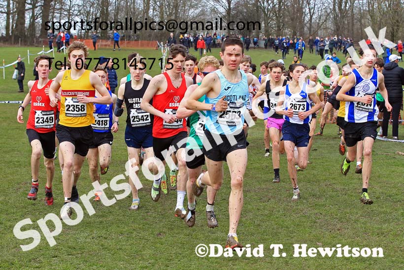 Mens Under-17s 2023 UK CAU Inter Counties Cross Country Champs, Prestwold Hall, Loughborough. Photo: David T. Hewitson/Sports for All Pics